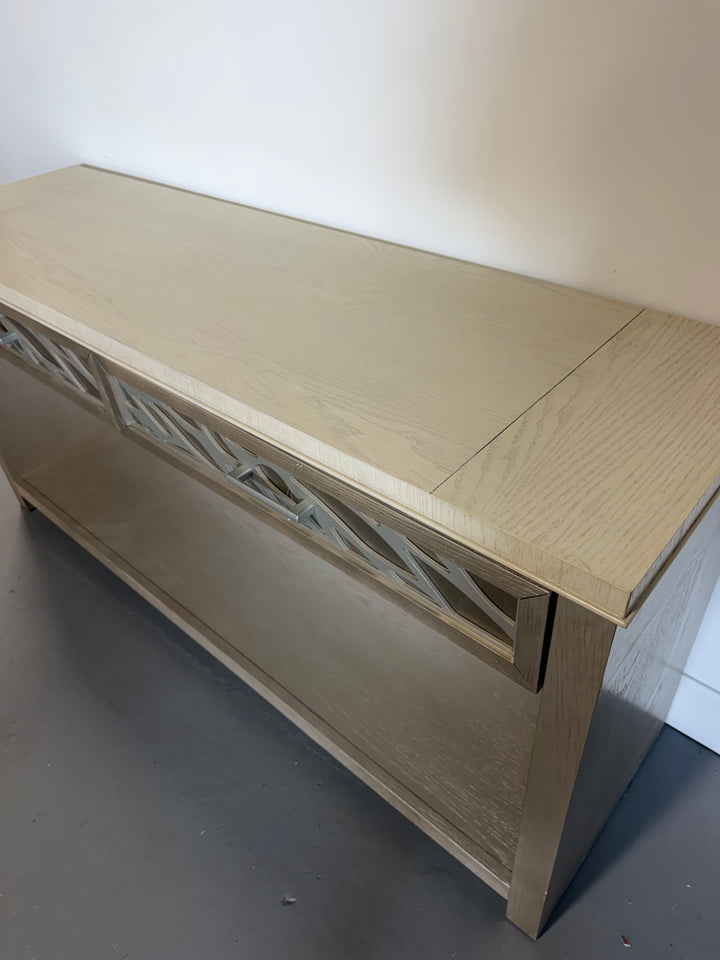 60″ Two-Drawer Console Table with Silver Accents