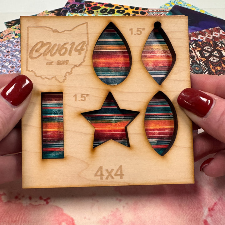 4" x 4" Pattern Acrylic Serape