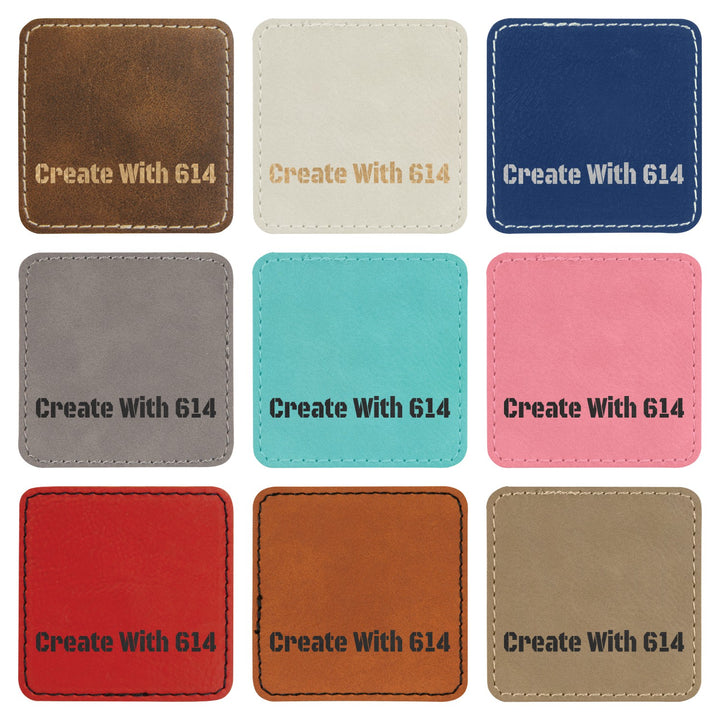 Laserable Leatherette 3" Square Patch with Adhesive