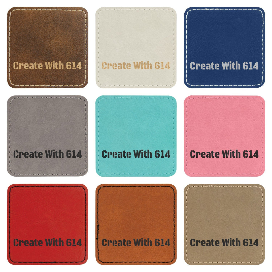 Personalized square leatherette patch