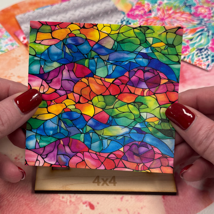 4" x 4" Pattern Acrylic Stained Glass Madness