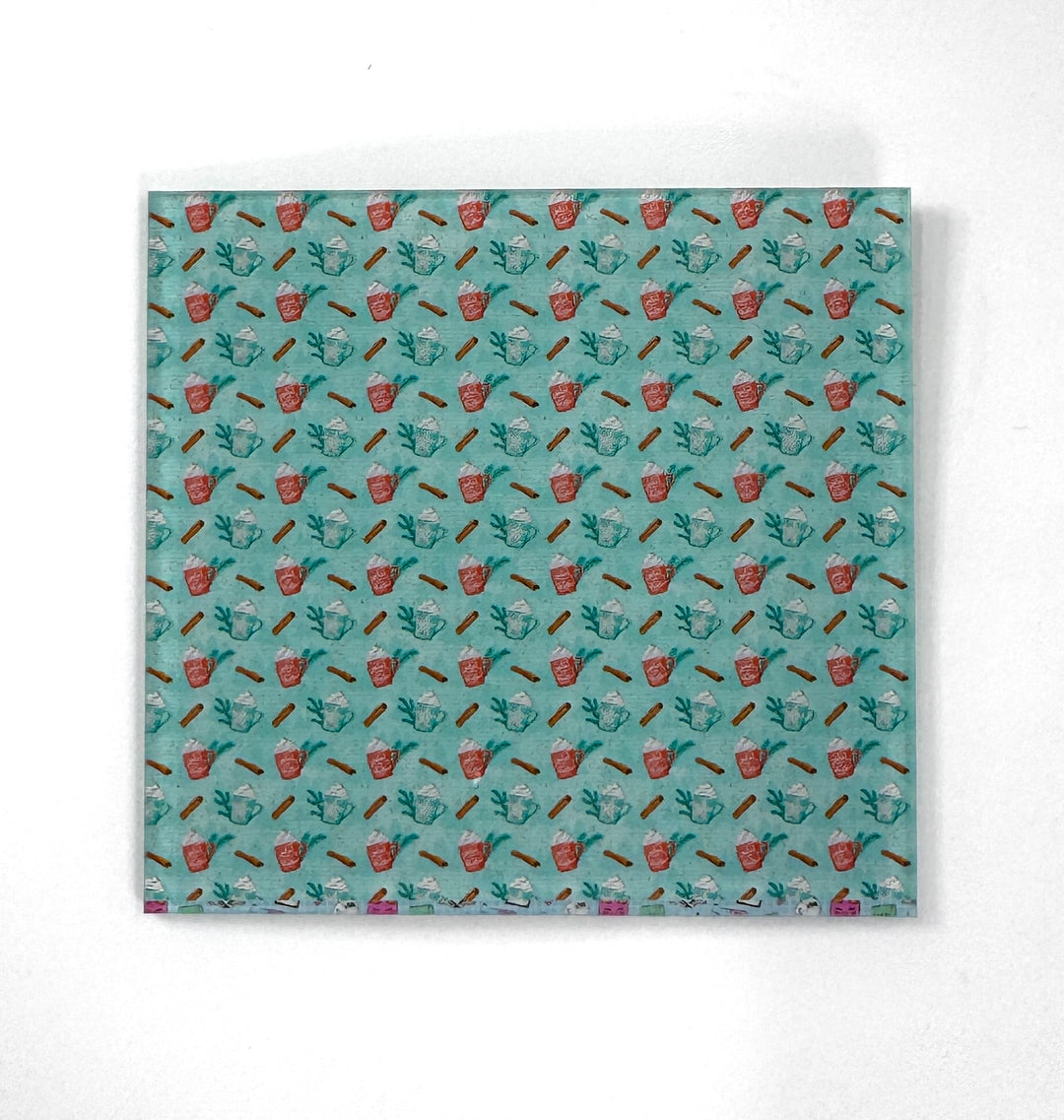 Cozy Cocoa Winter Pattern Acrylic