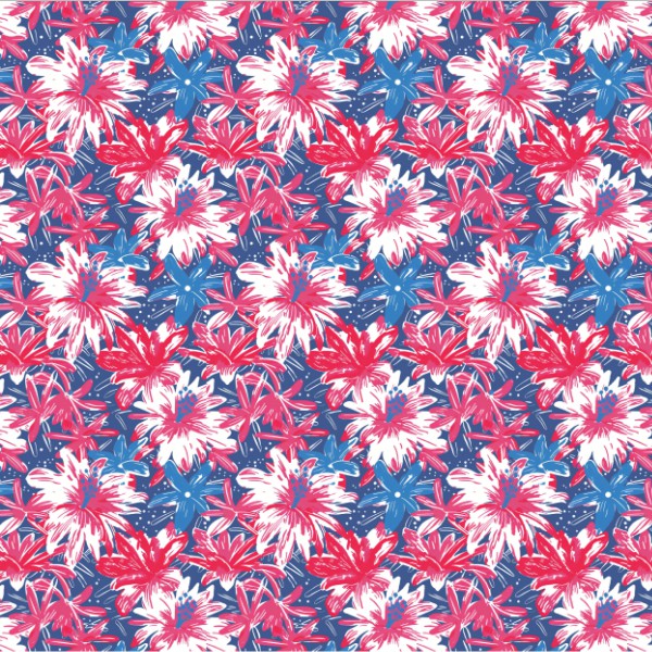 4" x 4" Pattern Acrylic Freedom Flowers