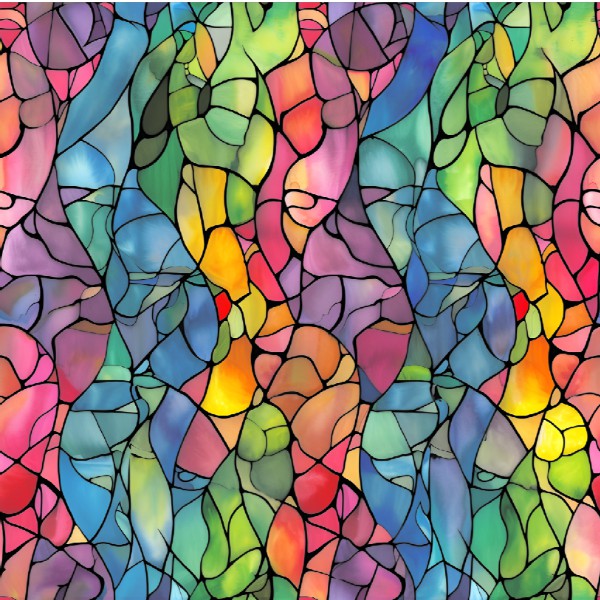 4" x 4" Pattern Acrylic Staind Glass Madness