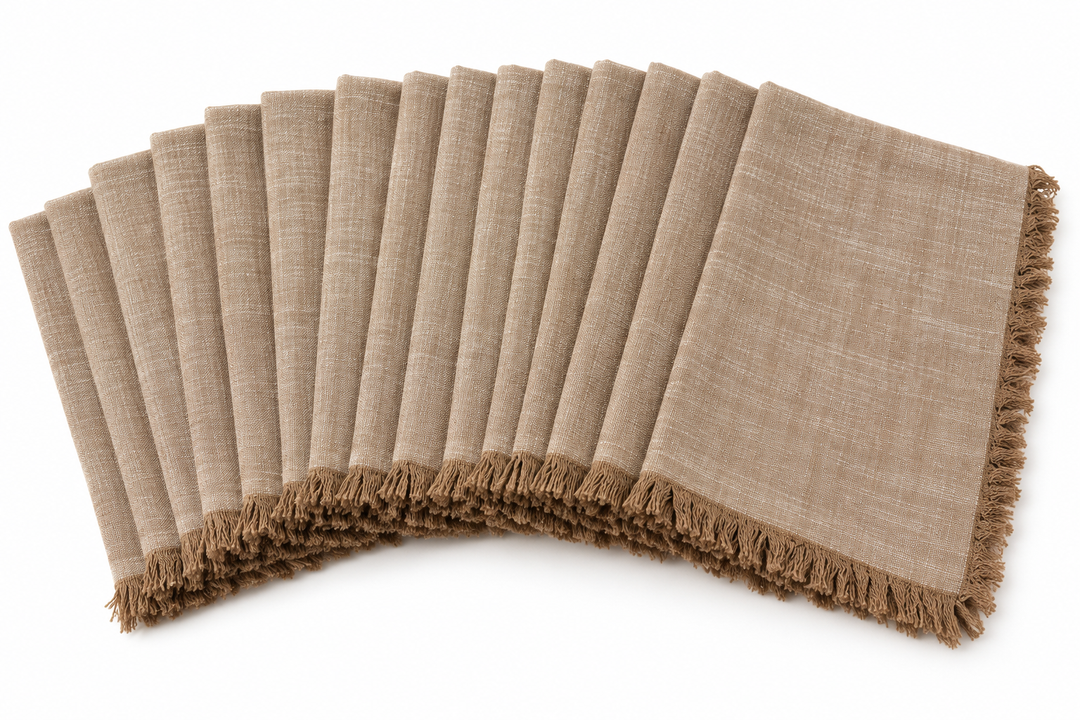 Lot 105 - Kirkland Woven Cotton Napkin With Fringe Set
