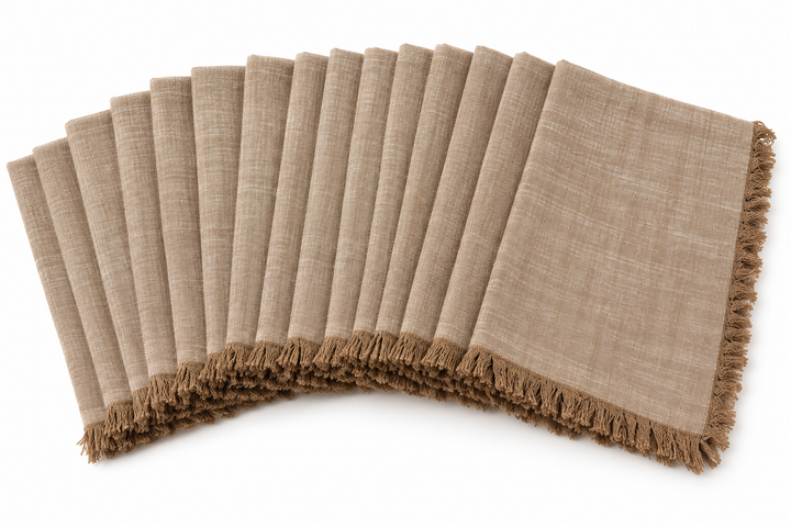 Lot 105 - Kirkland Woven Cotton Napkin With Fringe Set