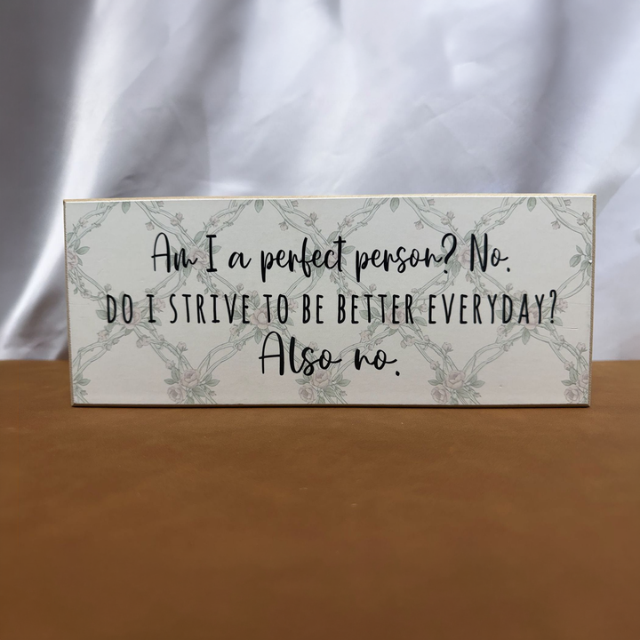 Also No Floral Wood Sign - square with extended background