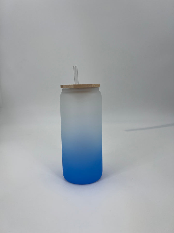 Sublimation Frosted Color Gradient Glass Beer Can 20 oz