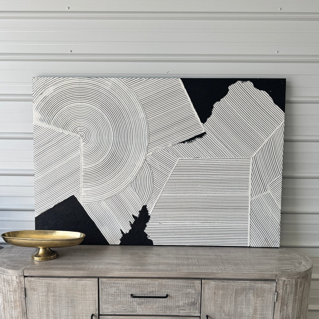 Art 15 – White Plaster Lines, front view