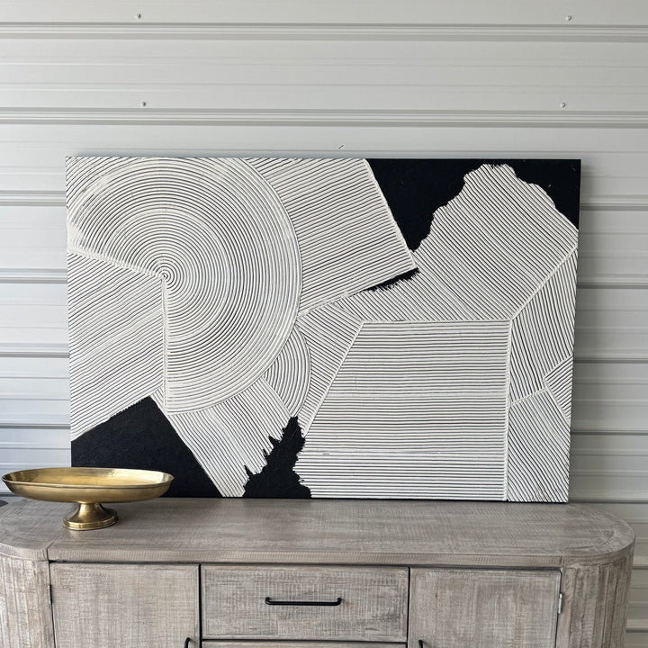Art 15 – White Plaster Lines, front view