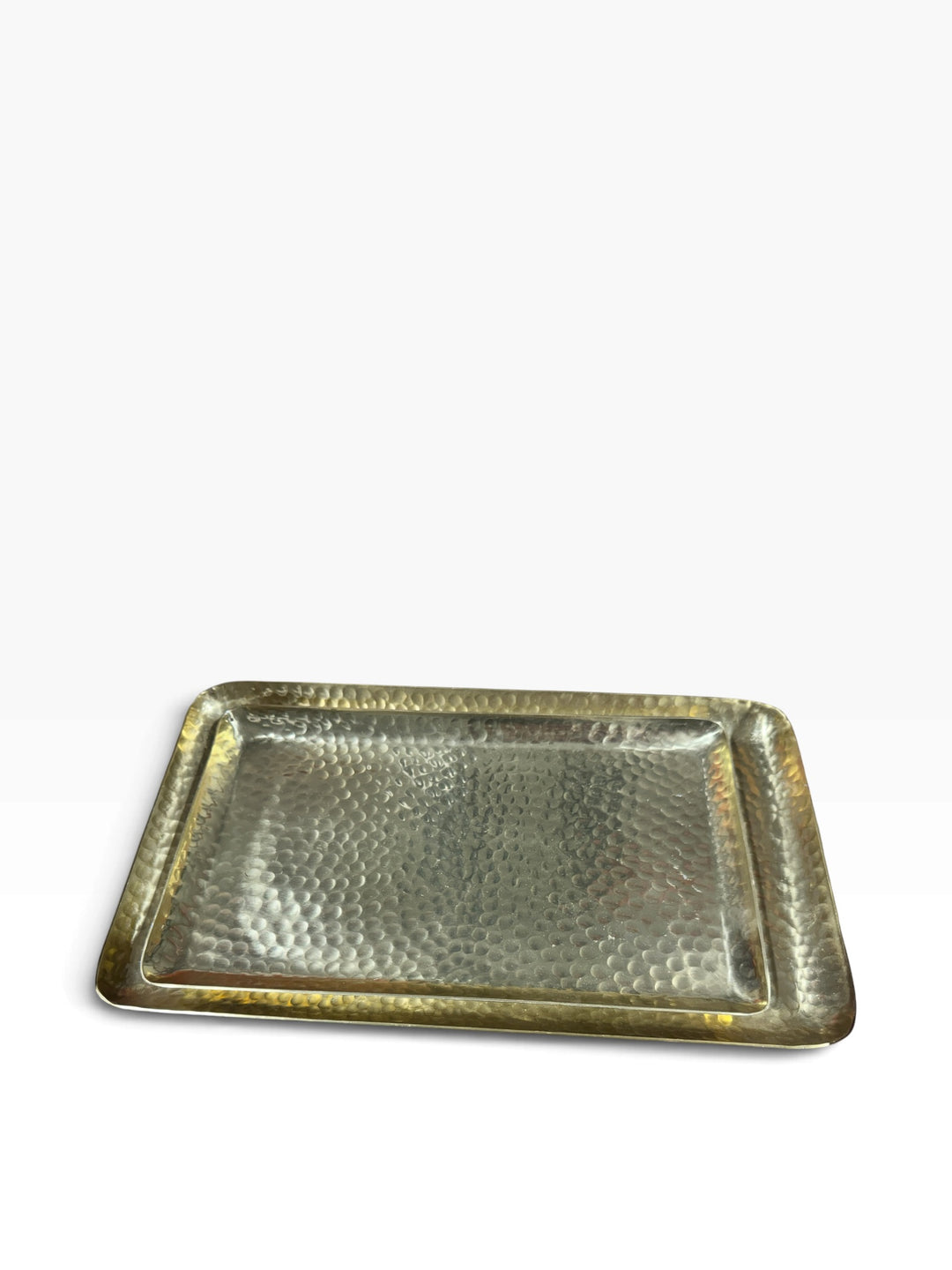Lot 11 – Gold Hammered Metal Rectangular Trays, Set of 2