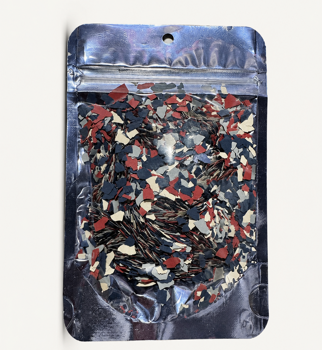 Chunky Glitter Mix — Red, White & Navy
