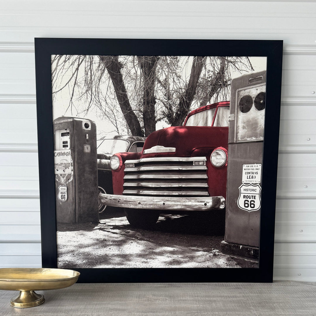 Art 17 – Red Chevy Truck, front view