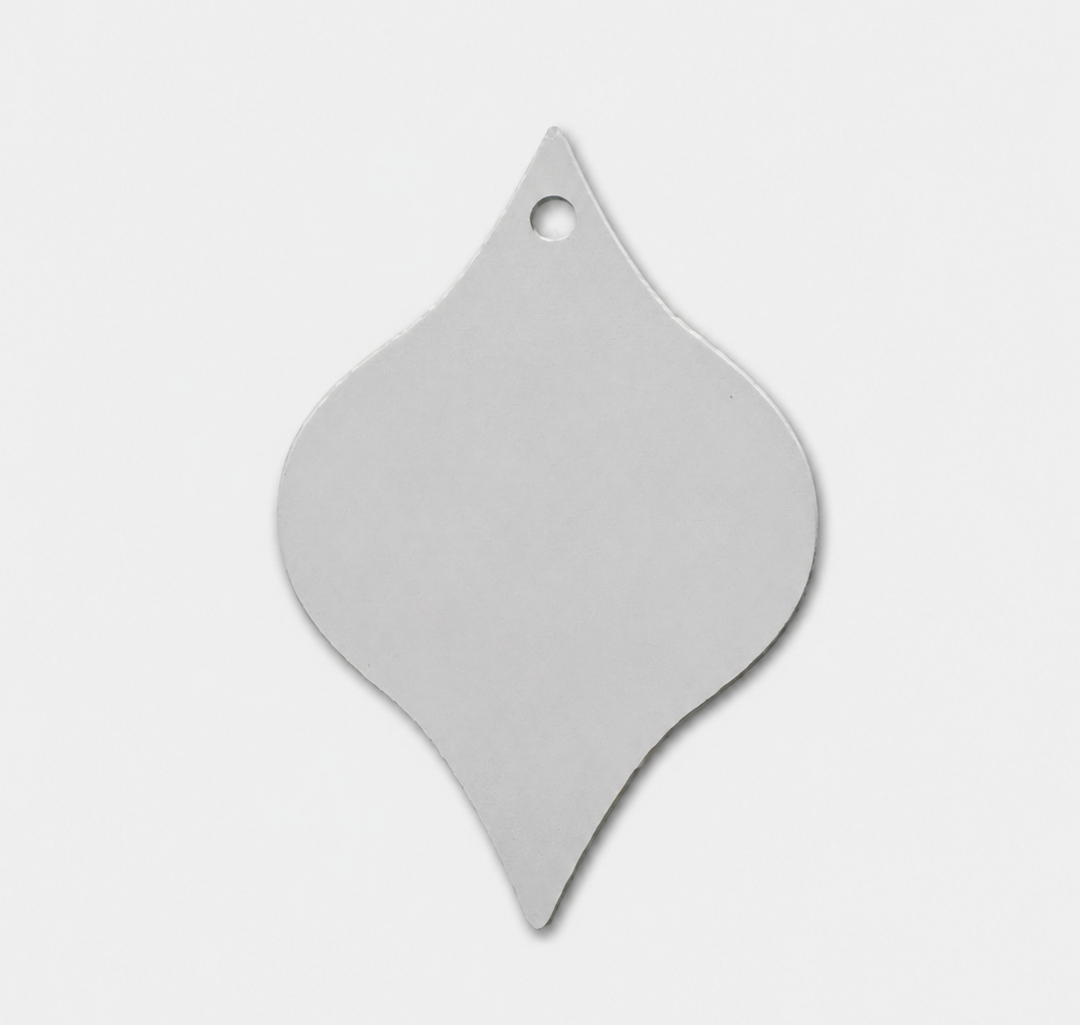 Aluminum Sublimation Ornament Blank — Pointed Oval