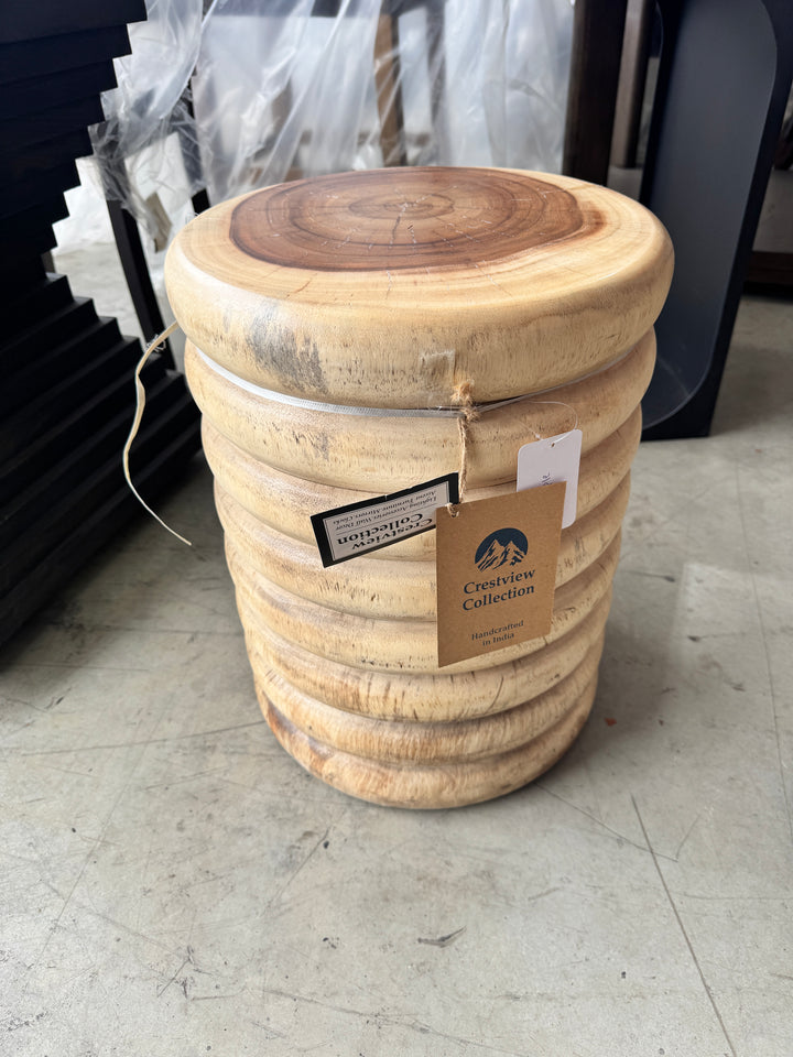 Crestview Collection Handcrafted Wood Stool