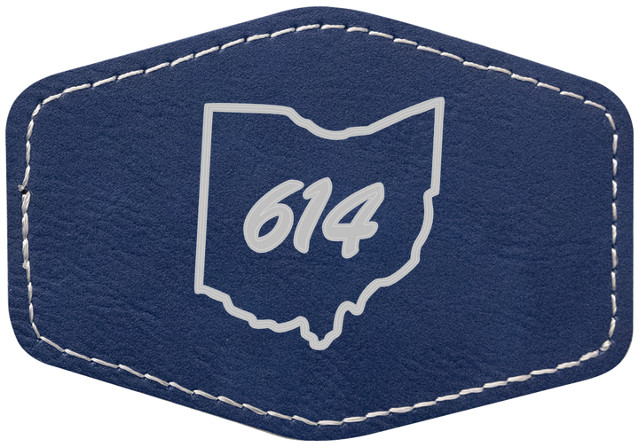 Laserable Leatherette 3.5"x2.5" Hexagon Patch with Adhesive- Perfect for engraving and crafting