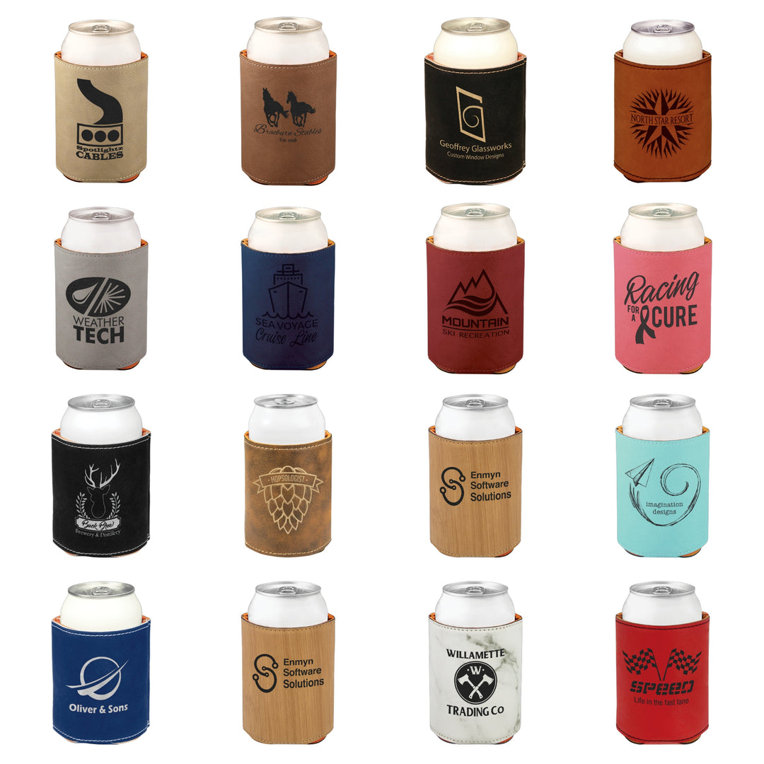 Laserable Leatherette Beverage Holder Sample Set - Perfect for laser engraving and crafting