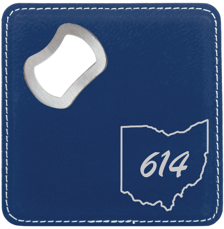 Leatherette Bottle Opener Coaster