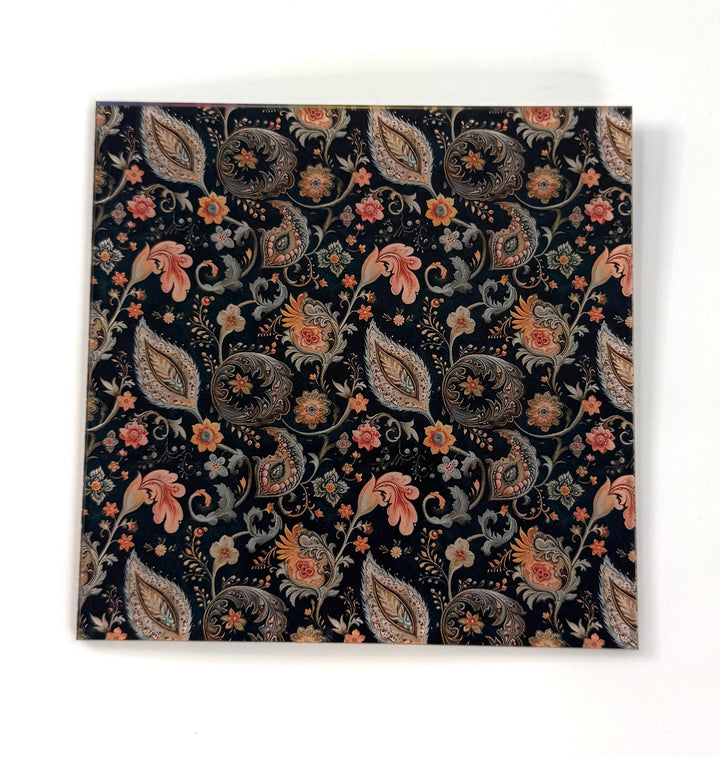 Midnight Boho Paisley Pattern Acrylic
