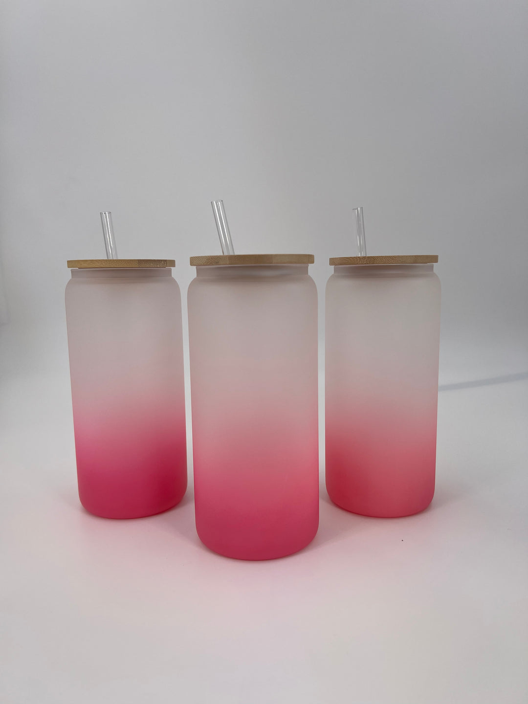 Sublimation Frosted Color Gradient Glass Beer Can 20 oz