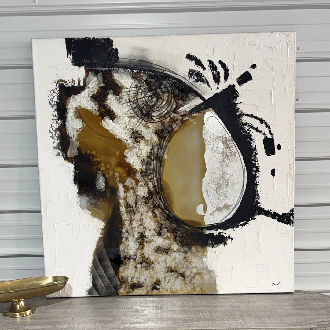 Art 03 – Black Gold Swirl, front view