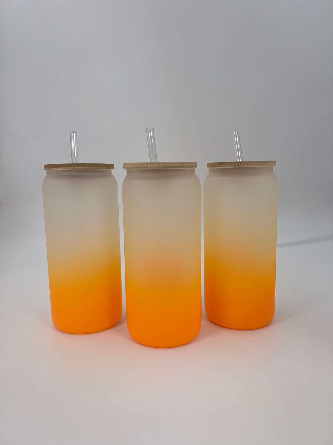 Sublimation Frosted Color Gradient Glass Beer Can 20 oz