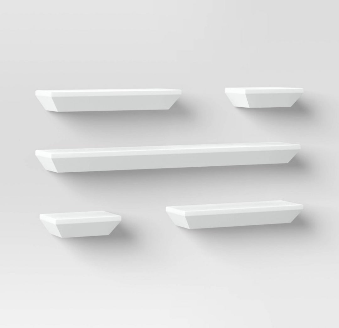 Lot 13 – Threshold 5-Piece Wedge Wall Shelf Set - New in Box