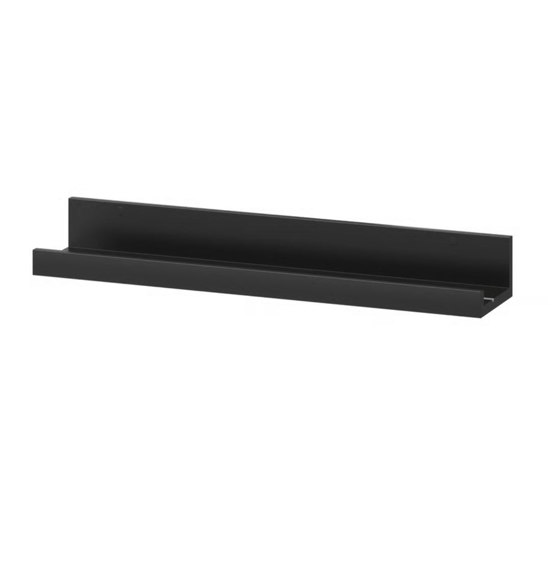 Lot 41 – Black Floating Picture Ledge Shelves, Set of 3