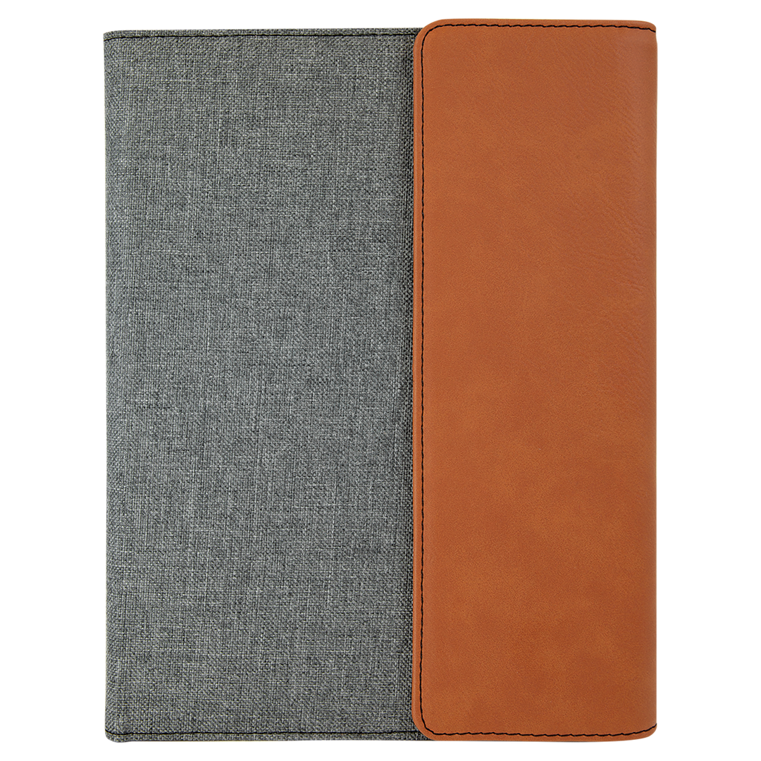 Rawhide / Black 7x9 canvas portfolio, blank