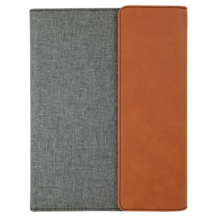 Rawhide / Black 7x9 canvas portfolio, blank
