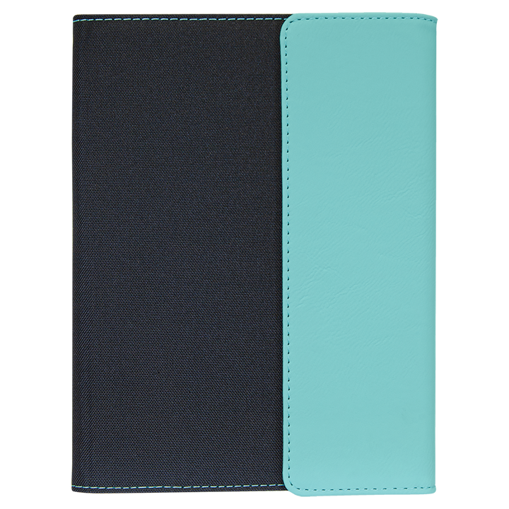 Teal / Black 7x9 canvas portfolio, blank