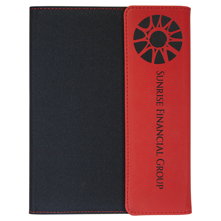 Red / Black 7x9 canvas portfolio, personalized