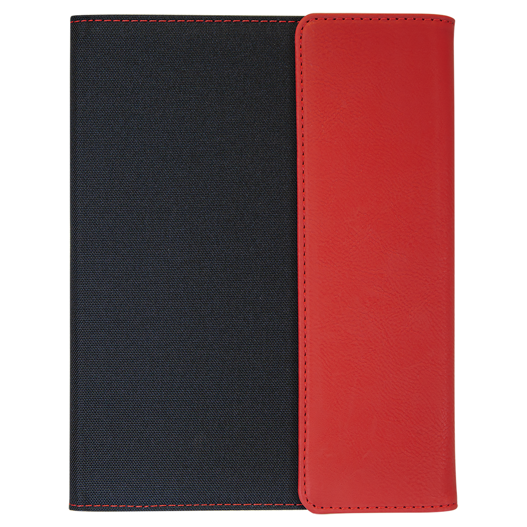 Red / Black 7x9 canvas portfolio, blank