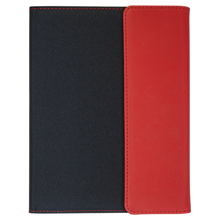 Red / Black 7x9 canvas portfolio, blank