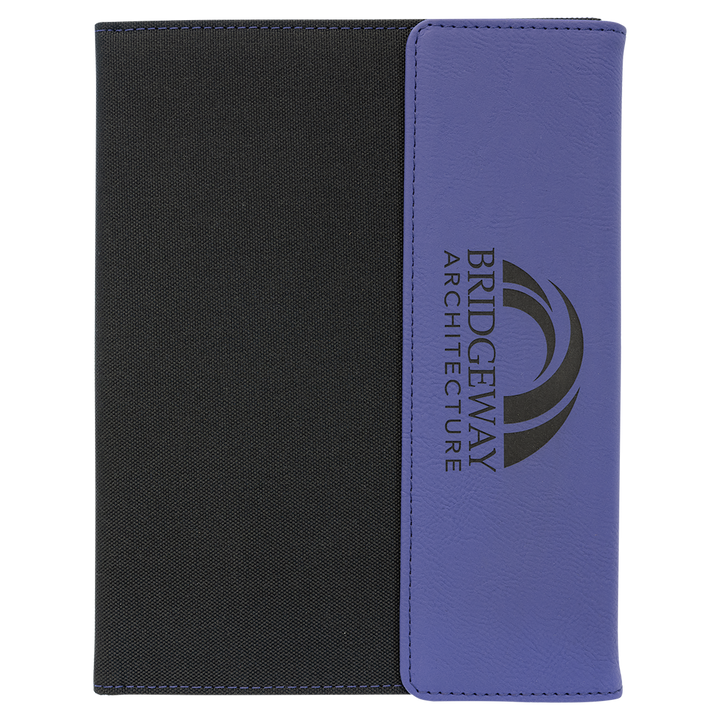 Purple / Black 7x9 canvas portfolio, personalized