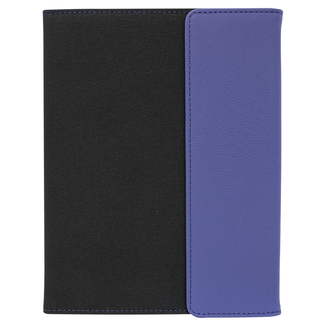 Purple / Black 7x9 canvas portfolio, blank