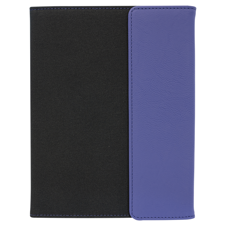 Purple / Black 7x9 canvas portfolio, blank