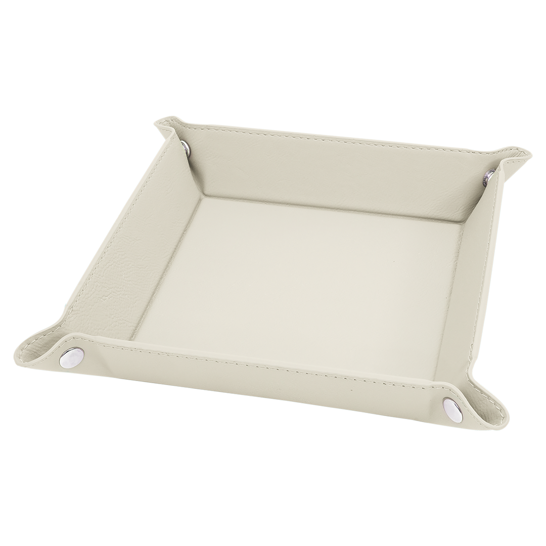 White / Black 6x6 snap up tray, blank