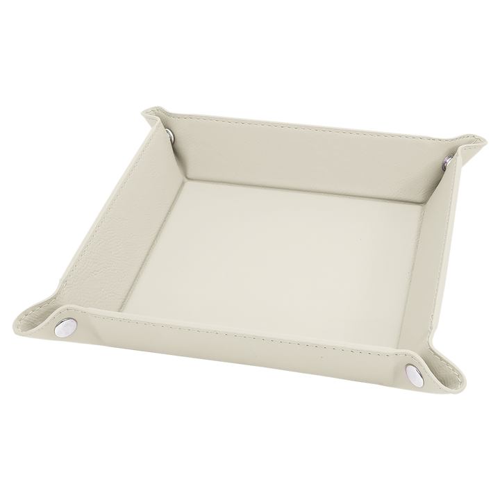 White / Black 6x6 snap up tray, blank