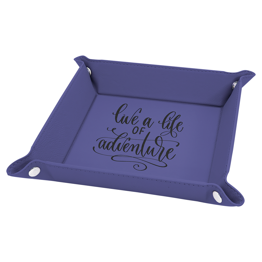 Purple / Black 6x6 snap up tray, personalized