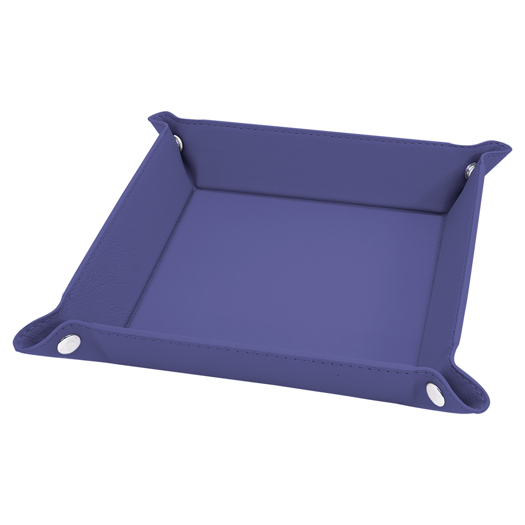 Purple / Black 6x6 snap up tray, blank