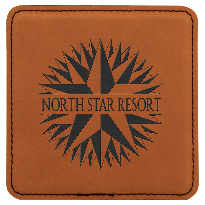 Leatherette Square Coaster 4"x4"