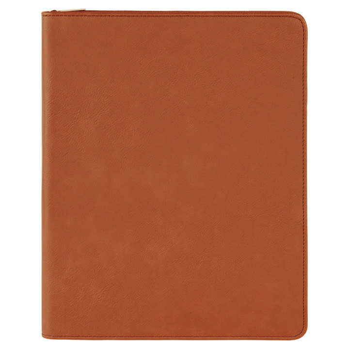 Rawhide / Black zipper portfolio, blank