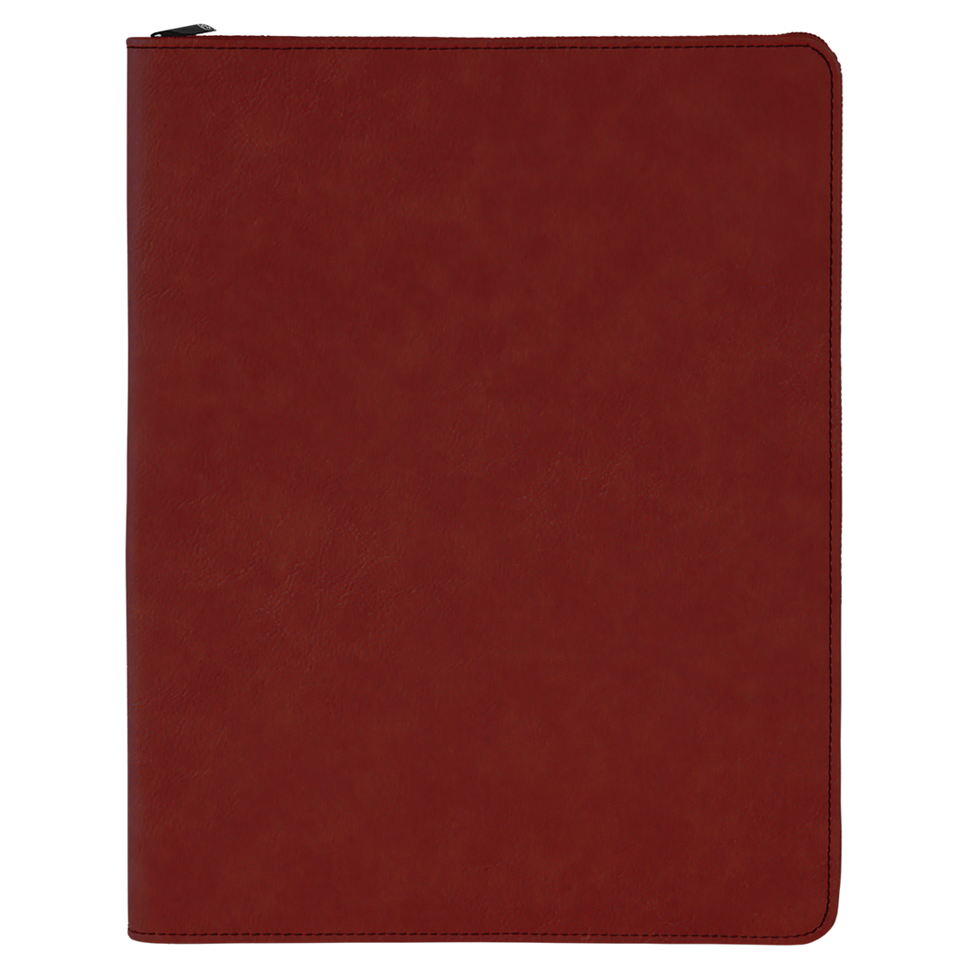Rose / Black zipper portfolio, blank