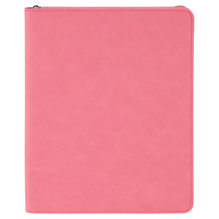 Pink / Black zipper portfolio, blank
