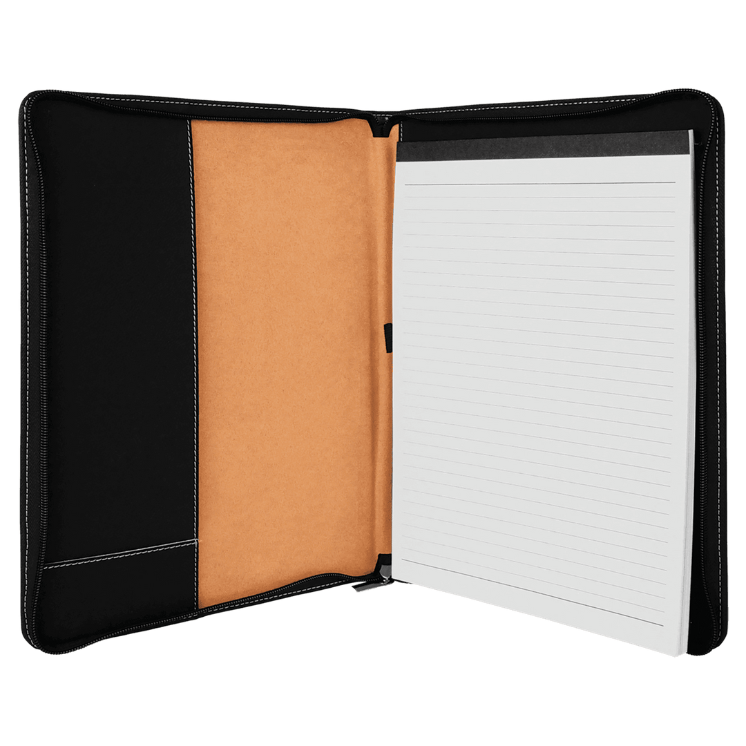 Black / Silver zipper portfolio