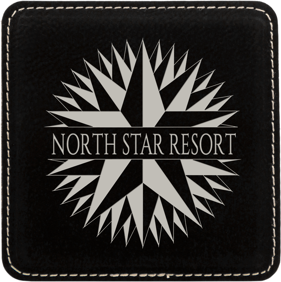 Leatherette Square Coaster 4"x4"