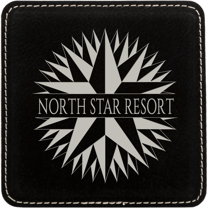 Leatherette Square Coaster 4"x4"