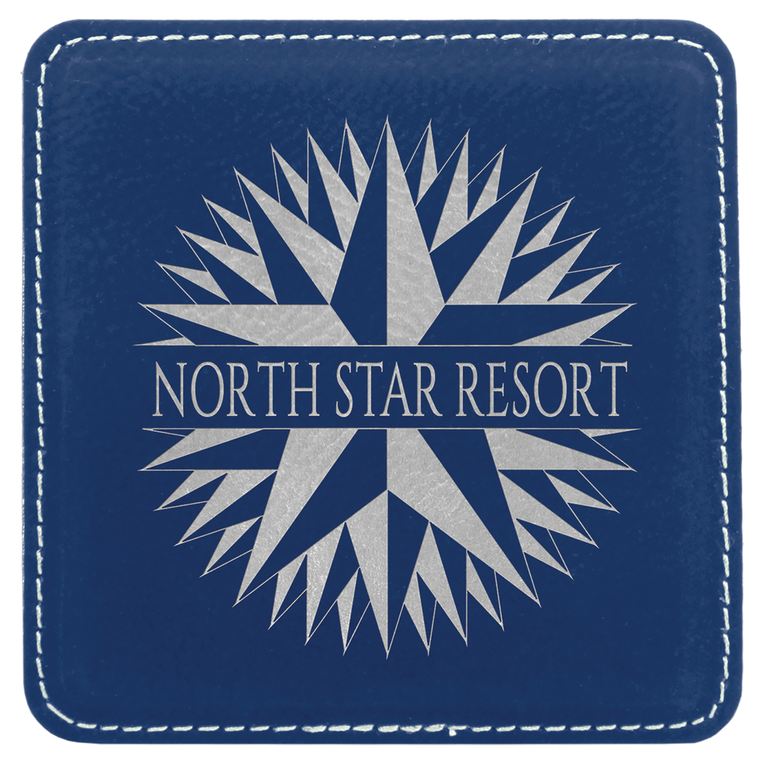 Leatherette Square Coaster 4"x4"