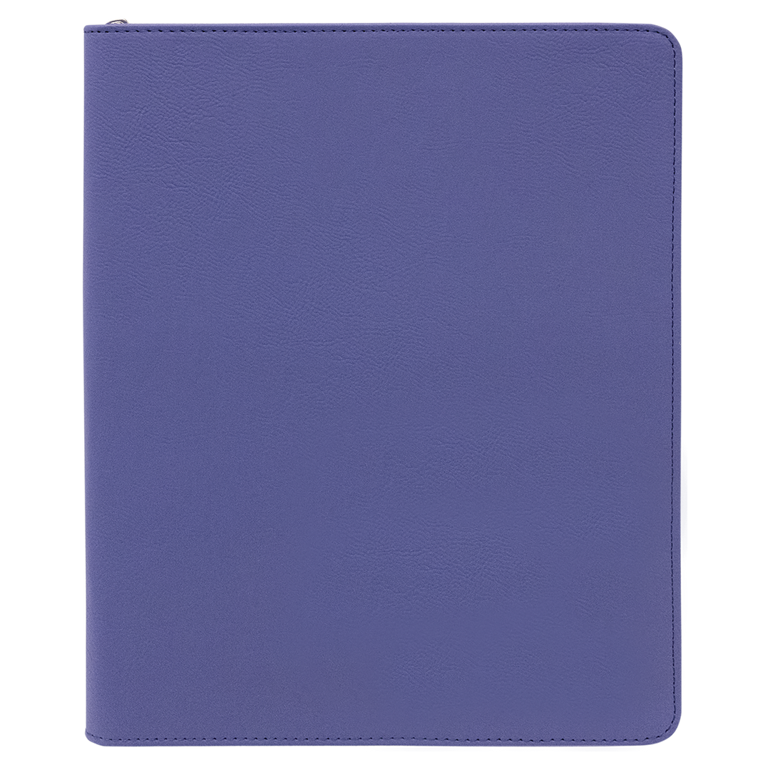 Purple / Black zipper portfolio, blank